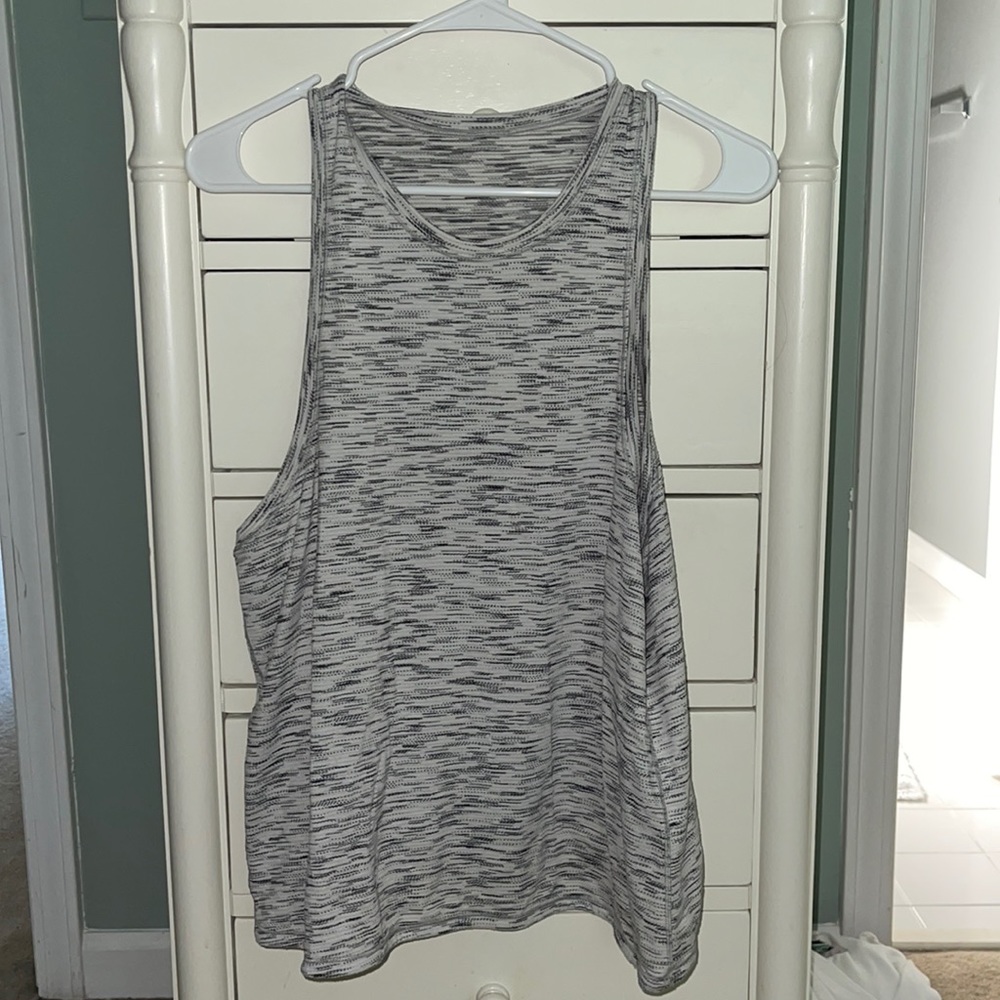 lululemon gray/white tank